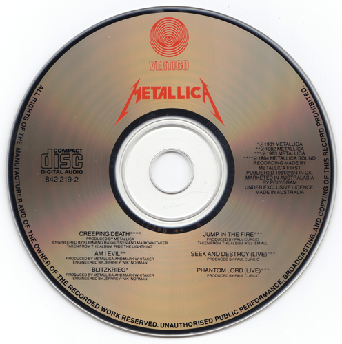 Metallica - Creeping Death / Jump In Ihe Fire 